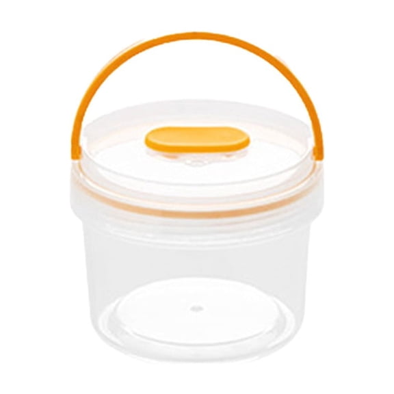 Round Clear Airtight Food Storage Container with Handle | Leakproof Pantry Organizer for Snacks, Flour & Dry Goods | Durable Food Grade Plastic