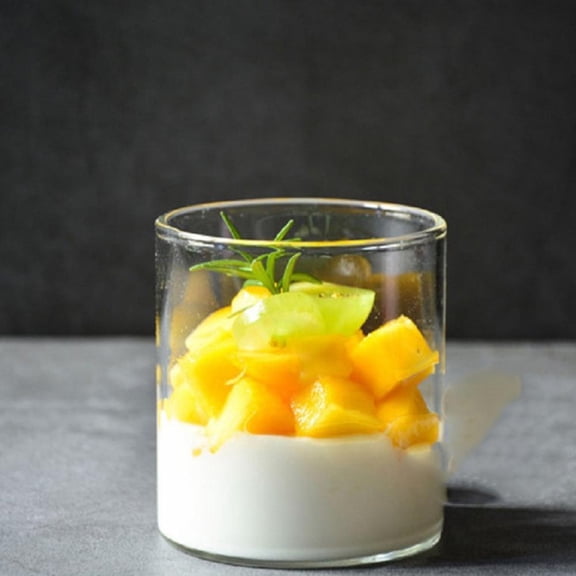 Round Clear Glass Classic Shot Cups for Serving Drinks, Desserts, Fruits & Appetizers - Mini Circular Dessert Cups for Sampling, Tasting, Reusable for Parties, Weddings and More