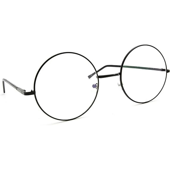 Round Glasses - Fake Glasses - 1 piece per pack, Nerd Glasses, Circular Sunglasses, Fun Glasses for Men and Women, Circle Sunglasses, Black Circle Glasses