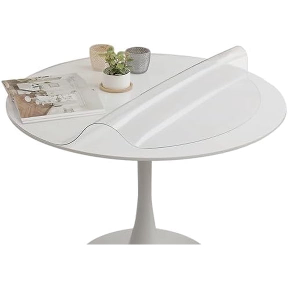 Round Clear PVC Tablecloths Waterproof Round Table Protector Anti-hot Table mat Thickness 1.5mm Transparent Tablecloths Dia.46 Inches$$Home Decor, Kitchen, & Other