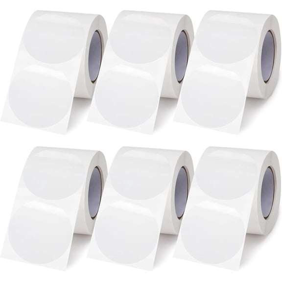 Round Clear Seal Stickers Transparent Self Adhesive Envelope Mail Package Circle Label for Envelopes, Boxes and Gift Packaging