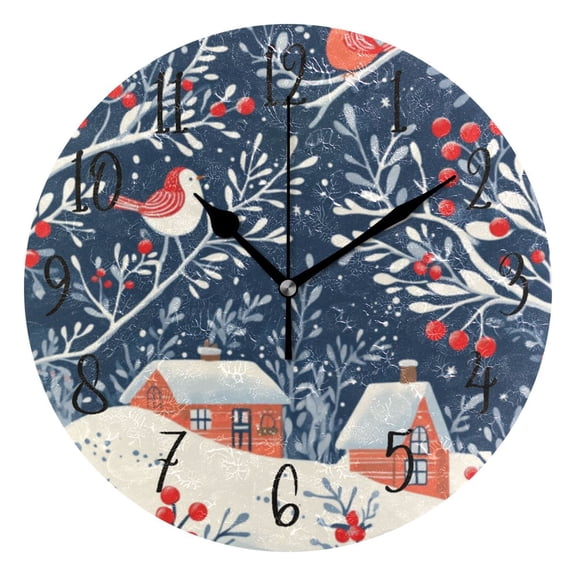 Round Clock Black Clock 9.84*9.84 Inch Round Art Clock Decorative Clock Creative Clock Dual-Purpose Clock Wall Clock Clock Fashion Decoration Christmas House Pictures