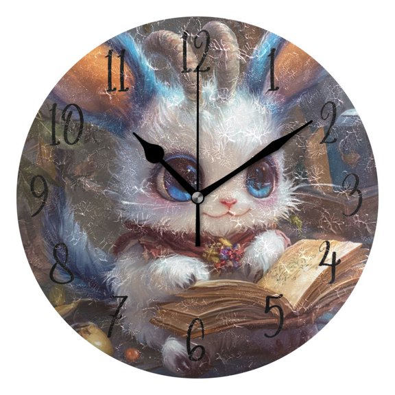 Round Clock Black Clock 9.84*9.84 Inch Round Art Clock Decorative Clock Creative Clock Dual-Purpose Clock Wall Clock Clock Fashion Decoration Reading Wizard