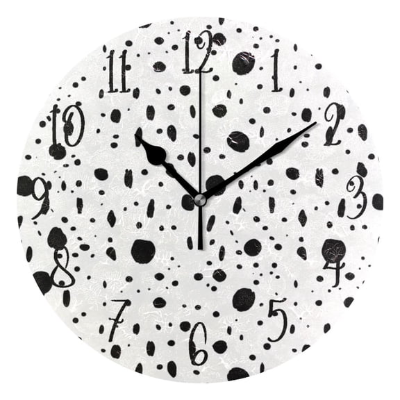 Round Clock Gold Clock 9.84*9.84 Inch Round Art Clock Decorative Clock Creative Clock Dual-Purpose Clock Wall Clock Clock Fashion Decoration Black Circle