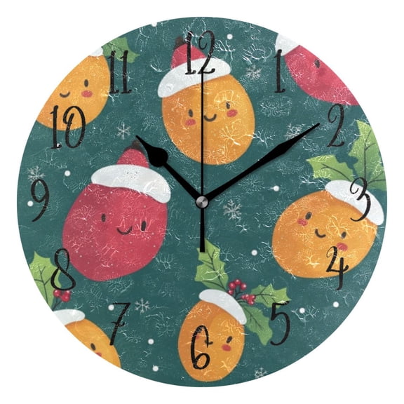 Round Clock Gold Clock 9.84*9.84 Inch Round Art Clock Decorative Clock Creative Clock Dual-Purpose Clock Wall Clock Clock Fashion Decoration Cartoon Cute Christmas Mango