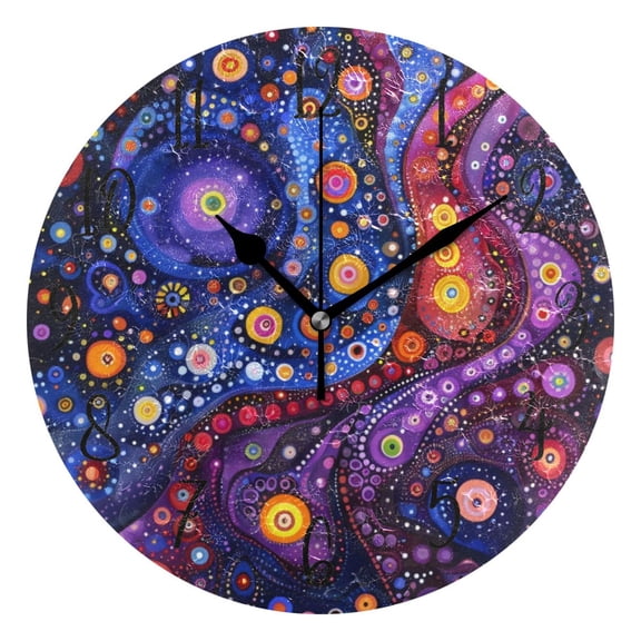 Round Clock Gold Clock 9.84*9.84 Inch Round Art Clock Decorative Clock Creative Clock Dual-Purpose Clock Wall Clock Clock Fashion Decoration Color Circle Seamless