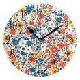 thumbnail image 1 of Round Clock Gold Clock 9.84*9.84 Inch Round Art Clock Decorative Clock Creative Clock Dual-Purpose Clock Wall Clock Clock Fashion Decoration Colorful Flower Cartoon Cute1, 1 of 9