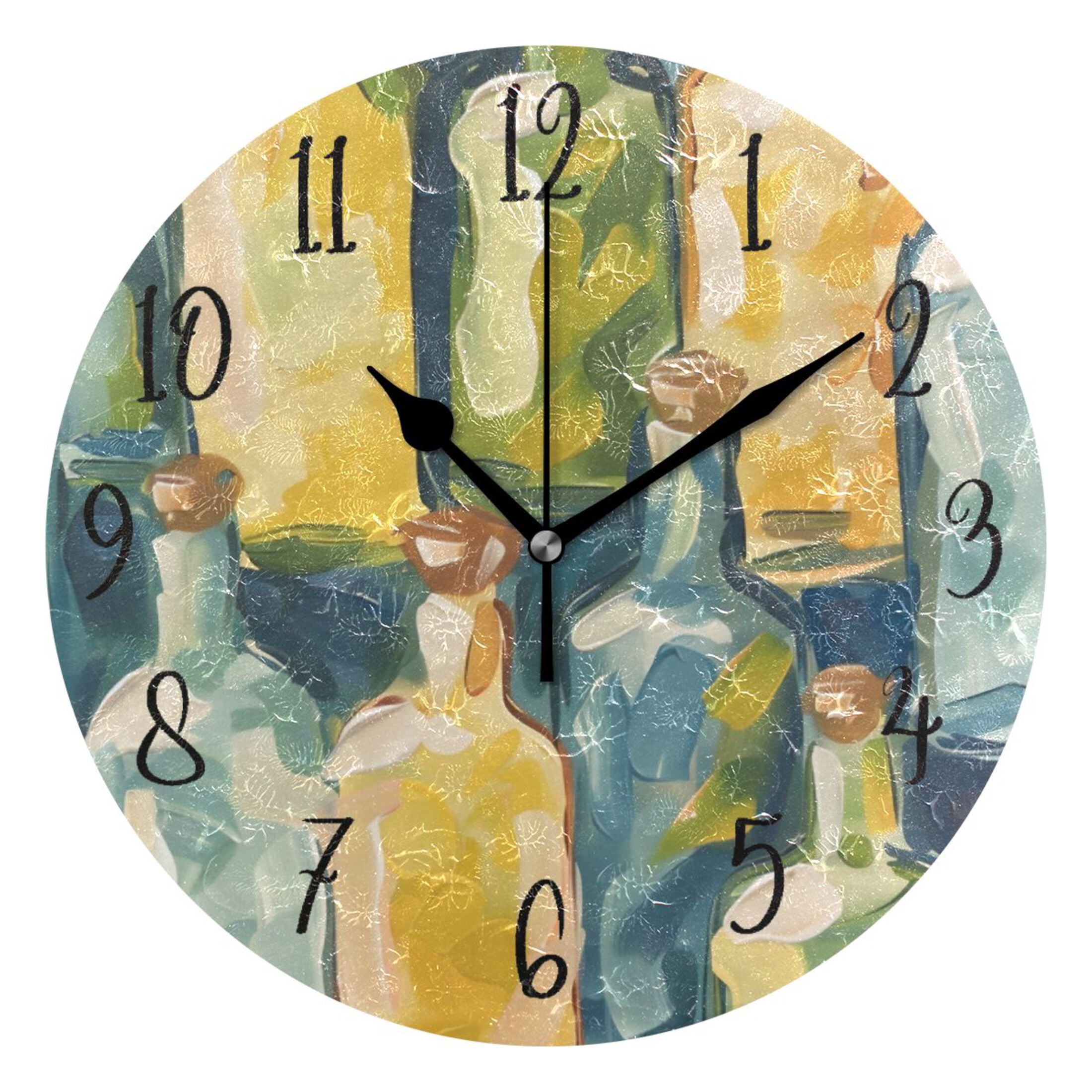 Round Clock Gold Clock 9.84*9.84 Inch Round Art Clock Decorative Clock ...
