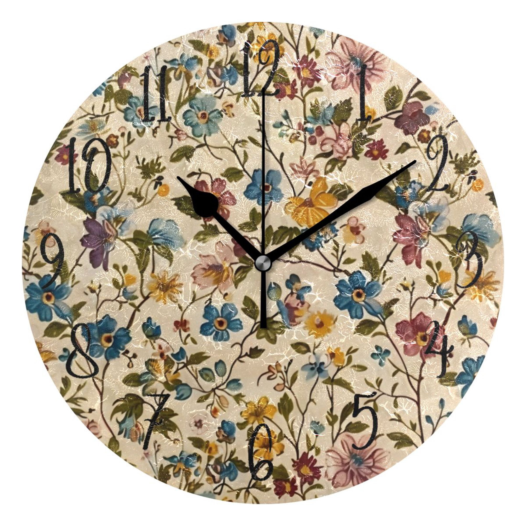 Round Clock Gold Clock 9.84*9.84 Inch Round Art Clock Decorative Clock ...