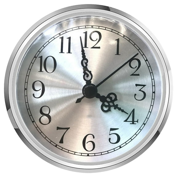 Round Clock Small Clock Insert Roman/Arabic Numerals Gold/Silver Trim For Craft And Replacement Clocks 70mm 80mm 90mm