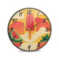 thumbnail image 1 of Round Clock Wall Clock Decorative Clock 11.9" Sizes Clock Nature-themed Summer, 1 of 9