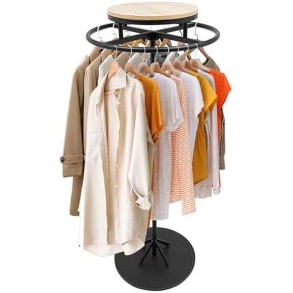 Round Clothing Rack,Clothing Display Rack,Floor-standing Garment Hanging Rack,Portable Clothes Retail Display Stand for Retail Boutiques and Bedroom$$Home Decor, Kitchen, & Other