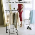 thumbnail image 1 of Round Clothing Rack, Floor Standing Iron clothes Rack with Topper, Rotatable Boutique Clothing Rack Multi-Purpose Metal Shelf for Retail Clothes Storage(BLACK), 1 of 9