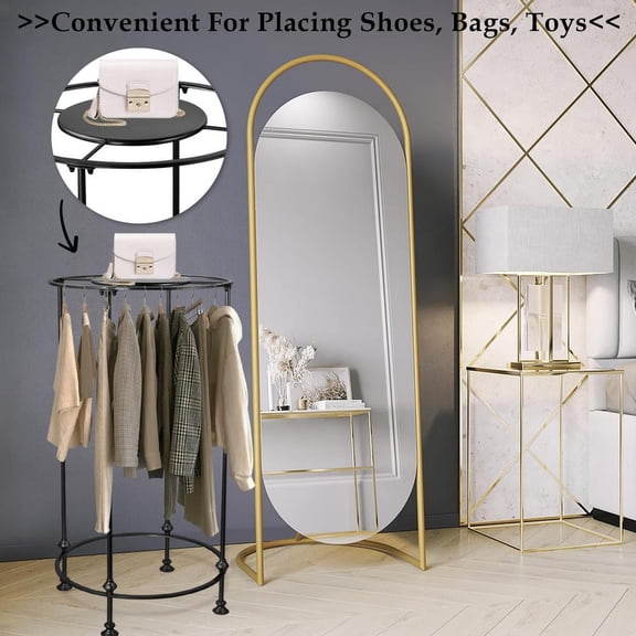 Round Clothing Rack Garment Display Retail Rack with Topper Rotatable Boutique Clothing Rack Multi-Purpose Metal Shelf for Retail Clothes Storage