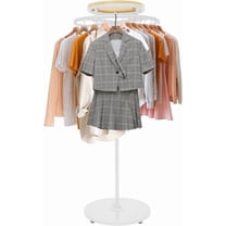 Round Clothing Rack,Retail Store Supplies Display Stand,360° Rotatable Floor-standing Garment Hanging Rack for Clothing Boutique Stores (Type 5)