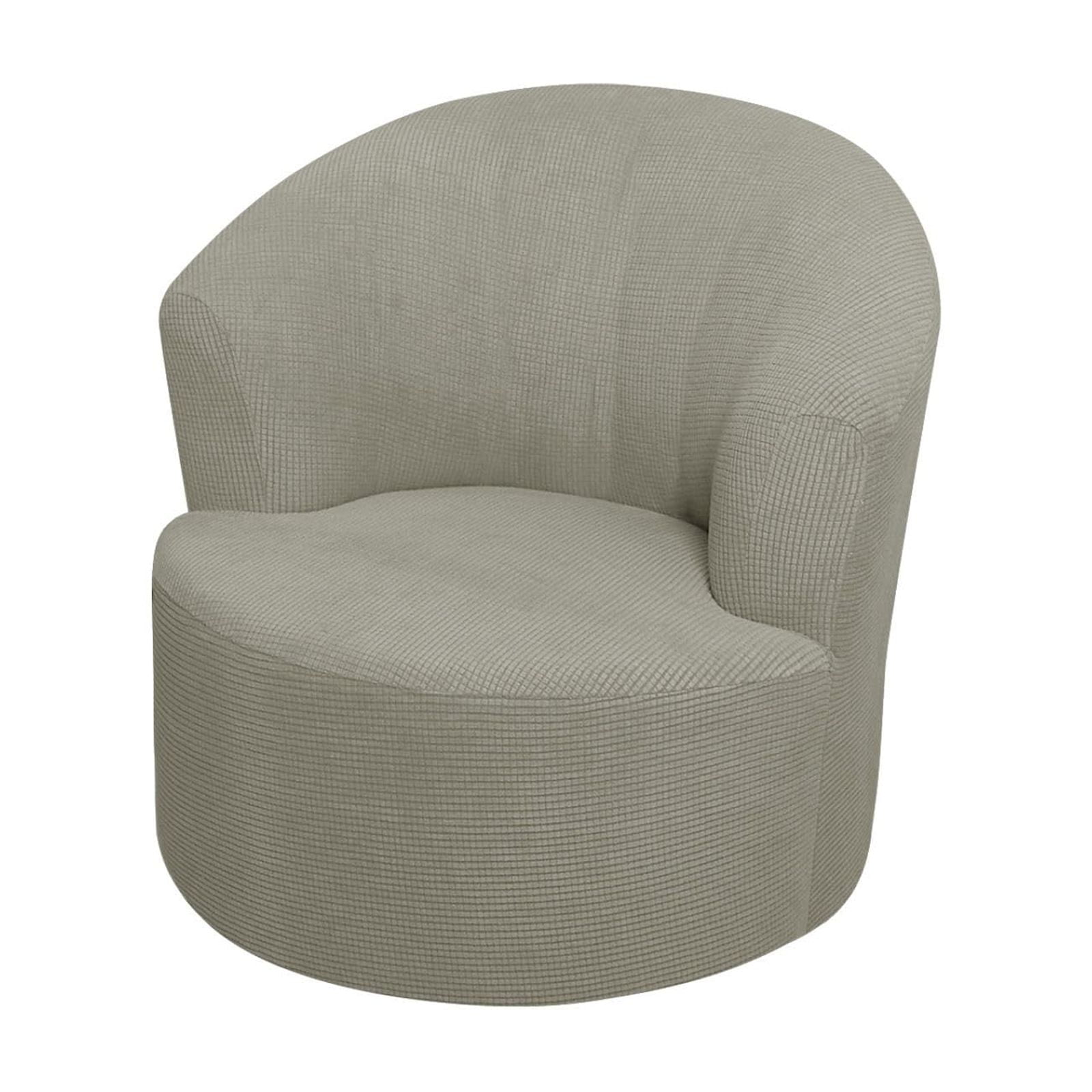 Round Club Swivel Barrel Chair Cover Modern Accent Round Club Armchair Slipcover Soft Stretch Chair Covers for Living Room,Barrel Chair Cover,Stretch Swivel Chair Slipcover Soft Barrel Sofa Cover
