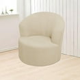 thumbnail image 1 of Round Club Swivel Barrel Chair Cover Modern Accent Round Club Armchair Slipcover Soft Stretch Chair Covers for Living Room, 1 of 7