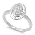 thumbnail image 1 of Round Cluster Cubic Zirconia Ring Sterling Silver 925, 1 of 3