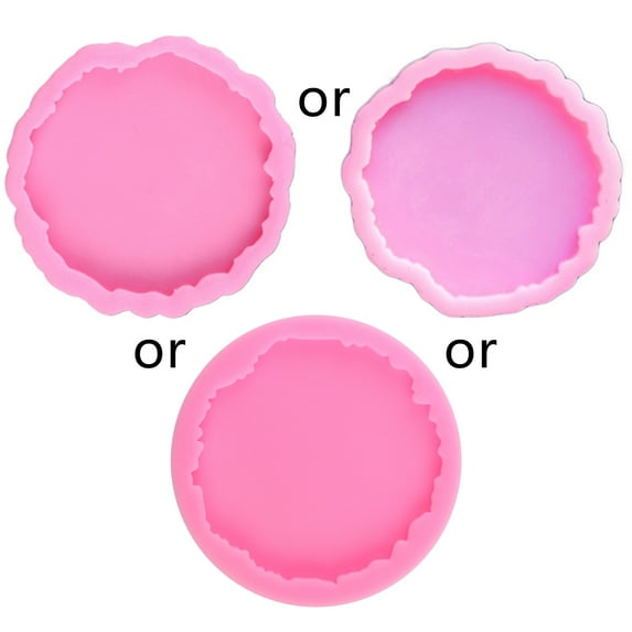 Round Coaster Epoxy Resin Mold for Making Coaster Mould Irregular Edge Cup Mat