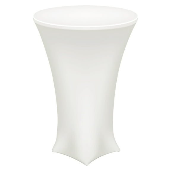 Uxcell Cocktail Tablecloth 24" x 43" Spandex Stretch Tablecloth Table Cover, Cream