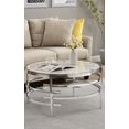 thumbnail image 1 of Round Coffee Table,32.48" Chrome Round Coffee Table with Sintered Stone Top & Sturdy Metal Frame,Modern Circular Coffee Table,High-Temperature Tea Table for Living Room, 1 of 9
