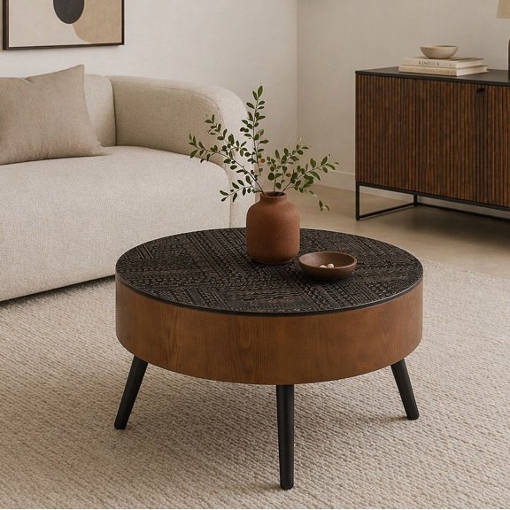 Round Coffee Table featuring 31.5" Coffee, Living Room