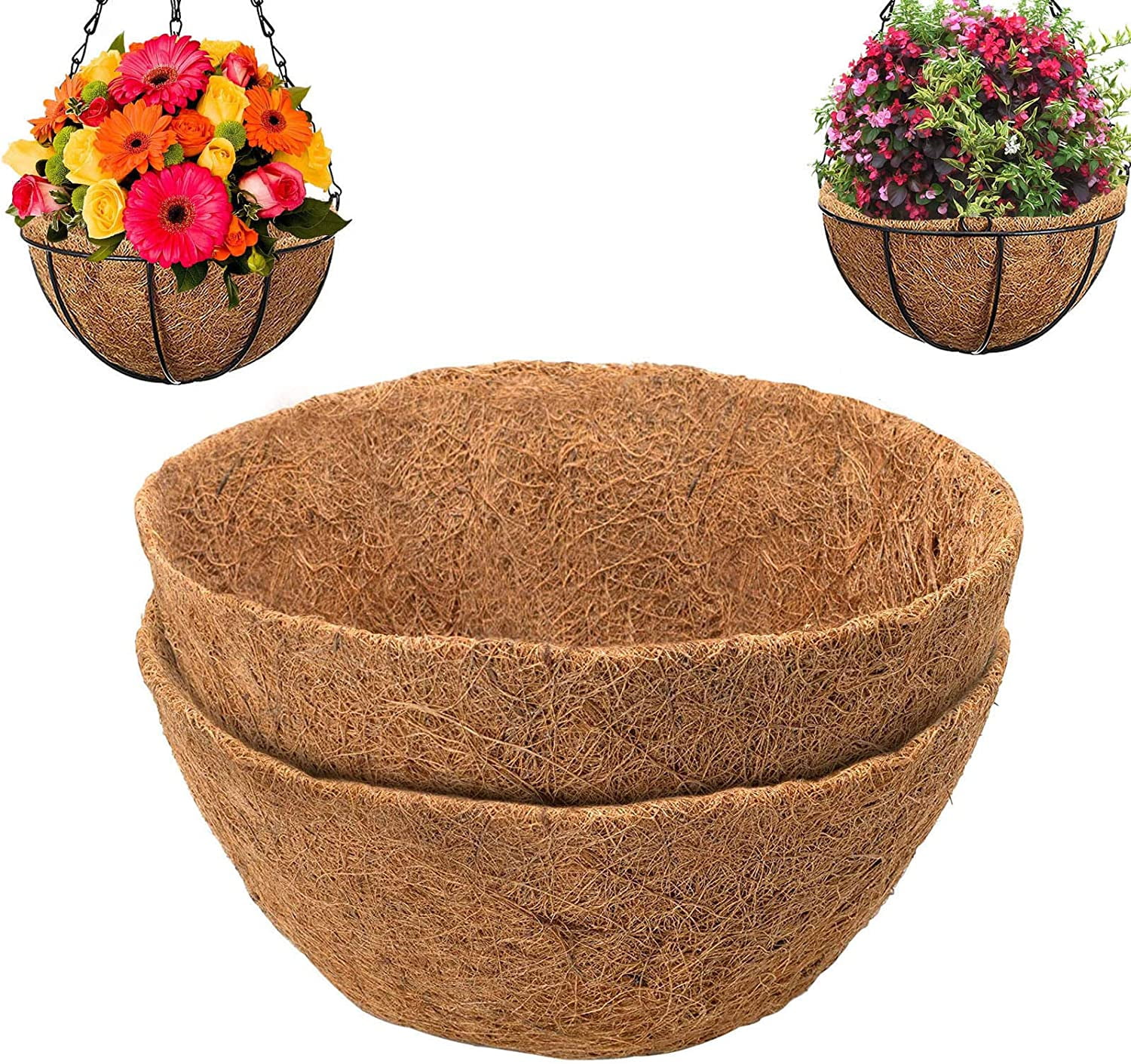 Round Coir Liner 30Cm Replaces Natural Coir Liners, Palm Planter Wall