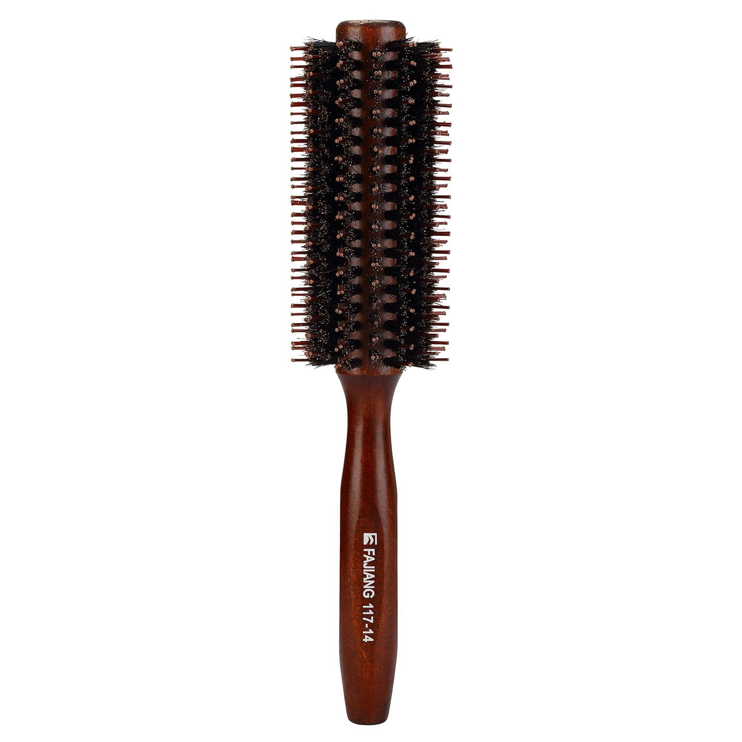 Round Comb Hair Brush with Ergonomic Natural Wood Handle,2.2 Inch, Styling  Essentials for Hair Drying, Styling, Curling TIKA 