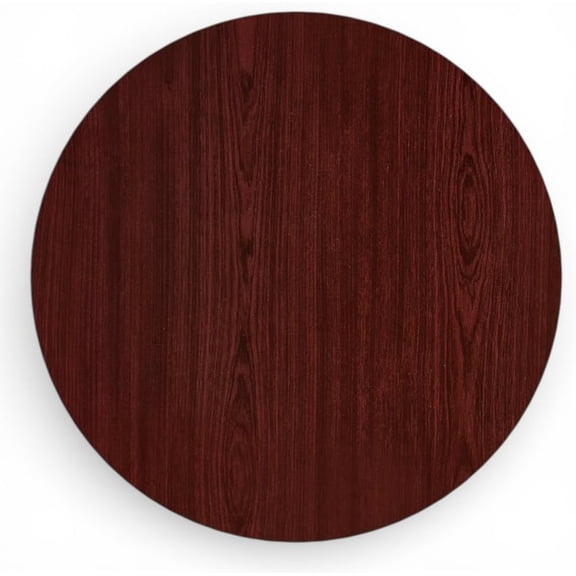 Round Commercial Table Top for Restaurant, Caf & Dining Use (Reversible Cherry/Black Laminated Table Top, Diameter 36")