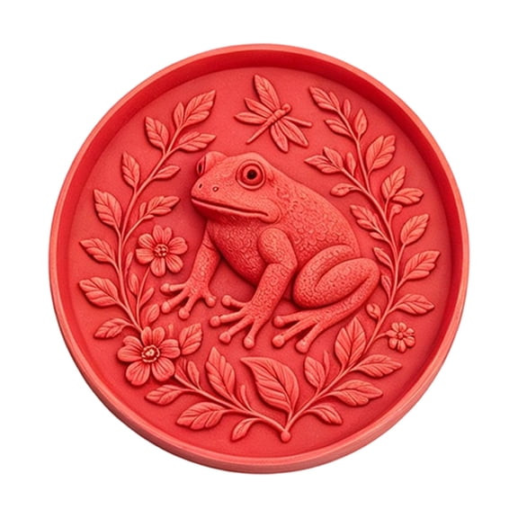 Round Concrete Casting Mold with Animal Pattern, 9.84 inch Decorative Stepping Stone Mould, Resin Gypsum Casting Template, Outdoor Pathway Garden Pavement Making Mould for Yard Landscape Decoration