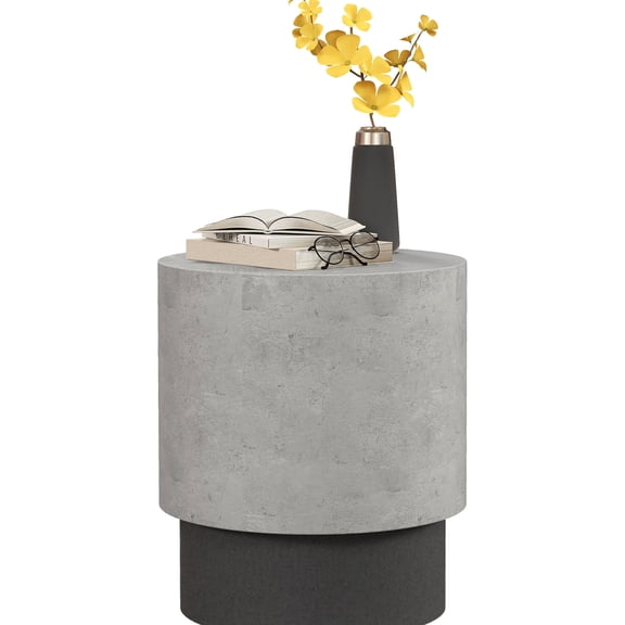 Round Concrete Table with Foot Pads / Can Hold Heavy Items