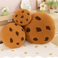 thumbnail image 1 of Round Cookie Pillow, Plush Chocolate Chip Throw Pillow for Couch, Soft Food Themed Cushion for Living Room, Bedroom, and Dorm Decor, Floor & Car, 1 of 3