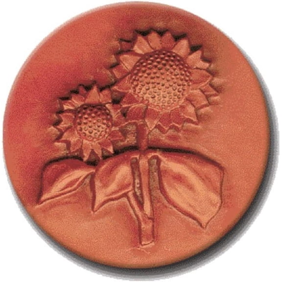 Round Cookie Stamp with Handle & Recipe Booklet-SUNFLOWER Design
