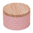 thumbnail image 1 of Round Cookie Tin Box with Wooden Lid, Tinplate Storage Container for Home Organization, Empty Tin for Snacks, Baked Goods, and Gift Giving, 1 of 6