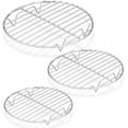 thumbnail image 1 of Round Cooking Rack, 3 Pcs Stainless Steel Baking Cooling Steaming Grilling Rack, Fits Air Fryer/Stockpot/Pressure Cooker/Round Cake Pan, Oven & Dishwasher Safe (7.5 + 9 + 10.5 Inch), 1 of 7