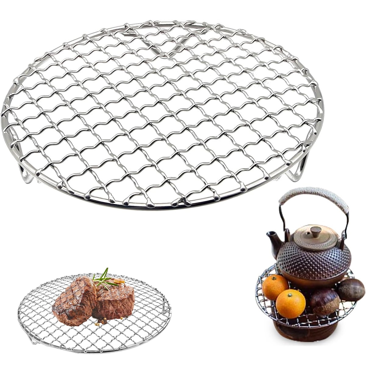 Round Cooling Rack Tutuviw 8in Grill Wire Cooling Racks Stainless Steel ...