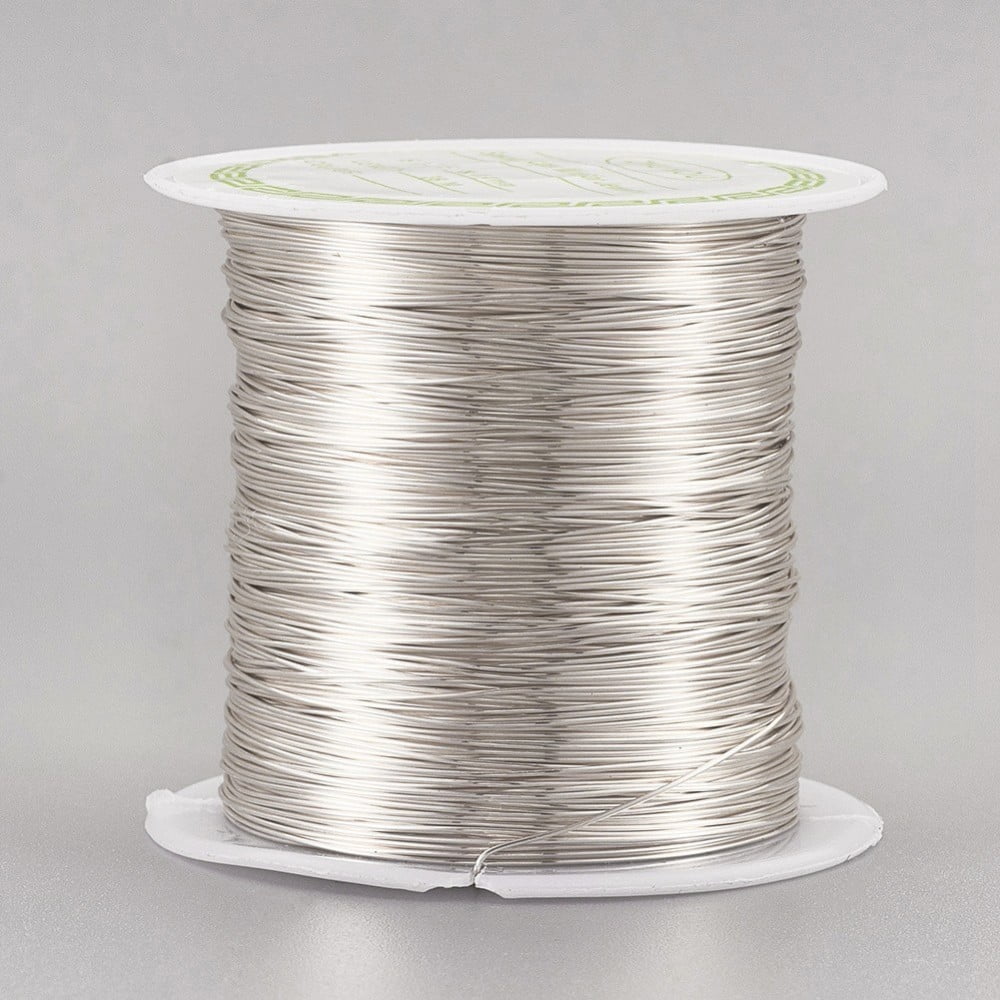 1Roll Copper Wire Copper Beading Wire Silver-Plated Jewelry Craft Wire 0.3~0.8mm 1Roll Copper Wire Copper Beading Wire Silver-Plated Jewelry Craft Wire 0.3~0.8mm