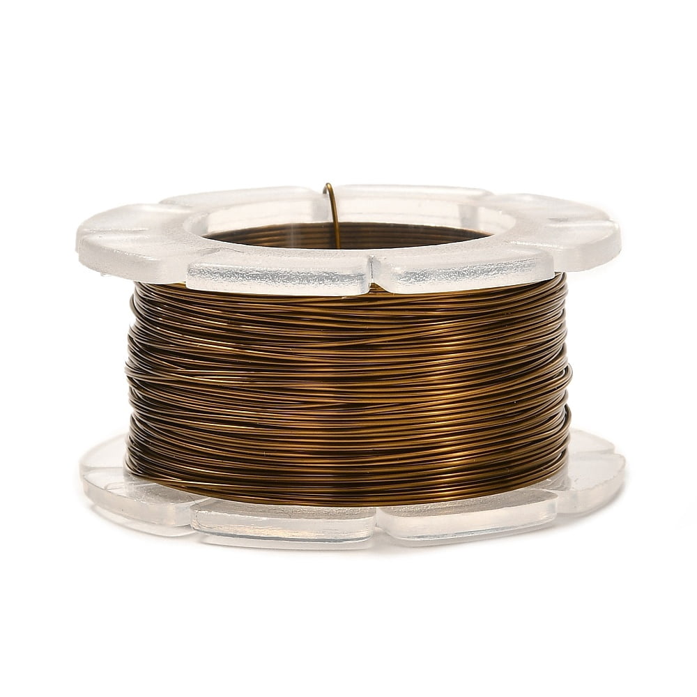 Round Copper Craft Wire for Jewelry Making Long-Lasting Plated Coffee 24 Gauge 0.5mm about 39.37 Feet(12m)/roll.