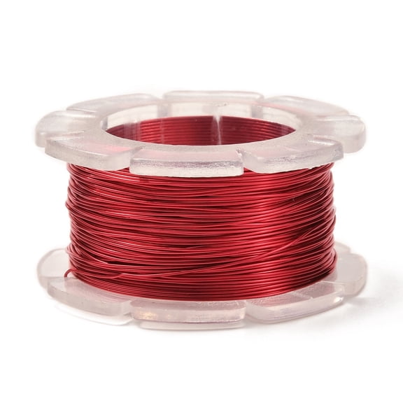 Round Copper Craft Wire for Jewelry Making Long-Lasting Plated FireBrick 24 Gauge 0.5mm 39.37 Feet(12m)/roll.