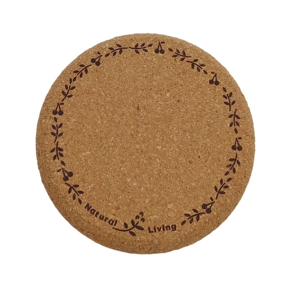 Round Cork Coaster 10cm – Heat-Resistant Drink Mat for Mugs, Table Protector, Reusable Kitchen Accessory