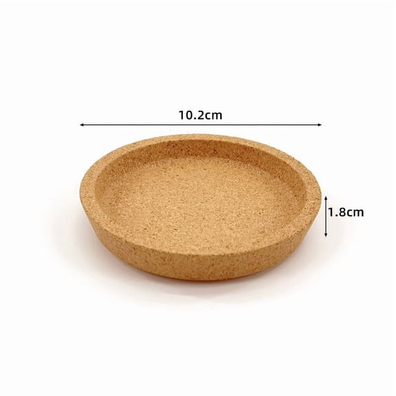 Round Cork Coasters with Raised Rim - Absorbent & Heat Insulating Drink Mats for Home, Office, and Cafe - Durable & Shockproof, Stackable Design for Space - Saving Storage,Coffee