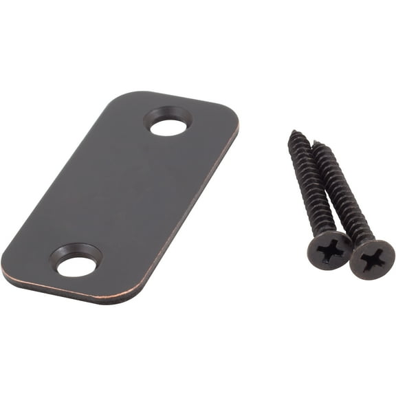 Round Corner Blank Strike Plate, 1" x 2-1/4", Vintage Bronze by Stone Harbor Hardware