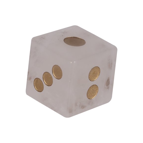Round-Corner Crystal Dices for RPG & Math Teaching - 6 Sided Natural Stone Tabletop Gaming Accessories