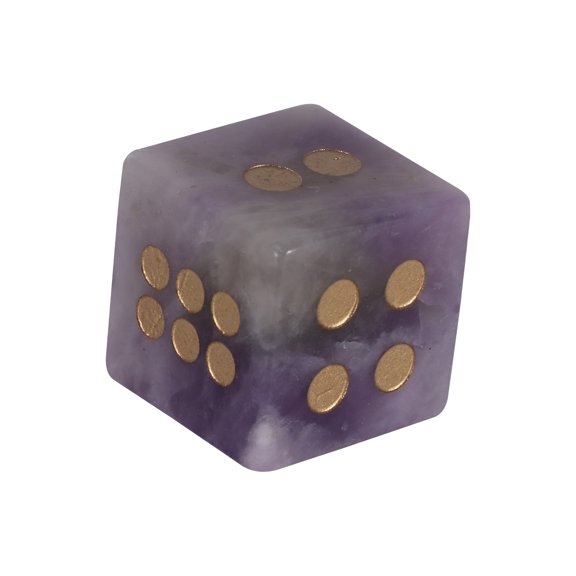 Round-Corner Crystal Dices for RPG & Math Teaching - 6 Sided Natural Stone Tabletop Gaming Accessories