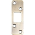 thumbnail image 1 of Round Corner Deadbolt Strike Plate, 1-1/4" x 3-5/8", 2-1/2" Center-to-Center, Antique Brass by Stone Harbor Hardware, 1 of 21