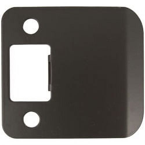 Round Corner Extended Lip Strike Plate, 2-1/4" x 2", (2-1/2" Overall Length), Oil-Rubbed Bronze by Stone Harbor Hardware