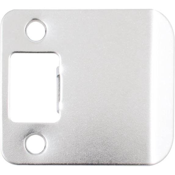 Round Corner Extended Lip Strike Plate, 2-1/4" x 2", (2-1/2" Overall Length), Polished Chrome by Stone Harbor Hardware