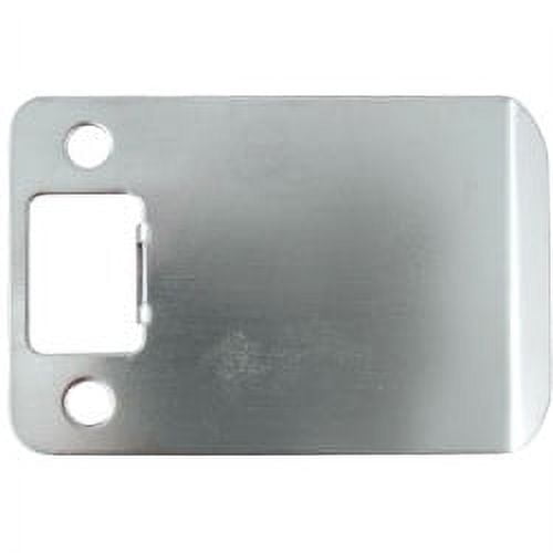 Round Corner Extended Lip Strike Plate, 2-1/4" x 3", (3-1/2" Overall Length), Satin Chrome by Stone Harbor Hardware