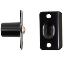 Round Corner Single Adjust Ball Catch, Matte Black by Stone Harbor Hardware
