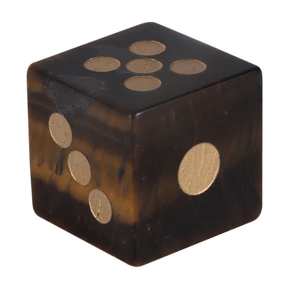 Round Corner Six Sided Dices Natural Crystal Role Playing Game Dices Math Counting Teaching Tool for Board Games